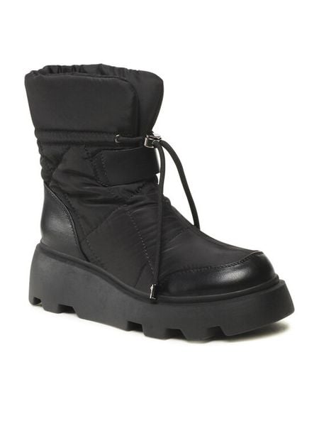 DeeZee Botki H2001-01 Czarny. Czarne botki damskie DeeZee, z materiału, bez obcasa, na płaskiej podeszwie, bez zapięcia. Za 219.99 zł.