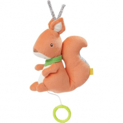Maskotka z pozytywką Wiewiórka 21 cm. Pomarańczowe przytulanki i maskotki Baby Fehn. Za 83.20 zł.