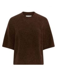 MOSS COPENHAGEN Sweter "Milania" w kolorze ciemnobrązowym rozmiar: M/L. Brązowe swetry klasyczne damskie Moss Copenhagen, l, z poliamidu, bez kołnierzyka. Za 214.19 zł.