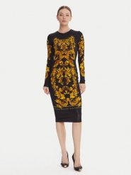 Versace Jeans Couture Sukienka codzienna 79HAO9P0 JS524 Czarny Slim Fit. Czarne sukienki damskie Versace Jeans Couture, bez wzorów, z jeansu, bez ramiączek. Za 1,399.00 zł.