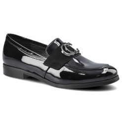 Czarne Półbuty Karino Damskie Eleganckie Obuwie. Czarne półbuty damskie Karino, na jesień, bez wzorów, z lakierowanej skóry, bez obcasa, na obcasie, bez zapięcia. Za 269.00 zł.