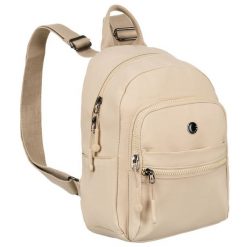 Plecak damski Peterson PTN CSM-12 beżowy. Brązowe plecaki Peterson, bez wzorów. Za 99.99 zł.