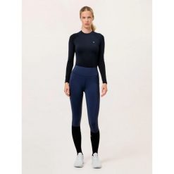 Damskie legginsy jeździeckie z pełną przyczepnością Equestrian Stockholm Dressag. Niebieskie legginsy damskie EQUESTRIAN STOCKHOLM, l, bez wzorów. Za 447.00 zł.