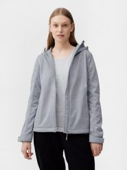 4F Kurtka softshell wiatroodporna membrana 5000 damska M. Szare kurtki damskie 4F, m, bez wzorów, z softshellu, bez kaptura. Za 299.99 zł.