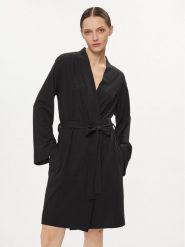 Calvin Klein Underwear Szlafrok 000QS7185A Czarny. Czarne szlafroki damskie Calvin Klein Underwear, bez wzorów, z bawełny, bez kaptura. Za 569.99 zł.