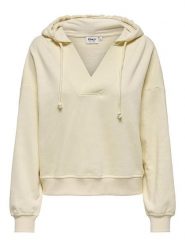 ONLY Bluza w kolorze beżowym rozmiar: L. Brązowe bluzy damskie Only, l, bez wzorów, z kapturem. Za 105.38 zł.
