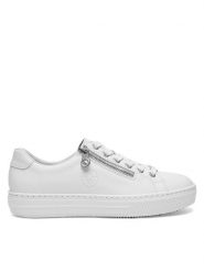 Rieker Sneakersy L59L1-83 Biały. Białe obuwie sportowe damskie Rieker, ze skóry, bez zapięcia. Za 229.99 zł.