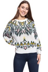 DAMSKI SWETER WRANGLER GEO KNIT CLOUD BLUE W8N5QCB03 112132405. Niebieskie swetry klasyczne damskie Wrangler, s, bez kołnierzyka. W wyprzedaży za 79.99 zł.