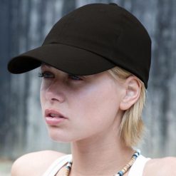 Bawełniana Czapka Bejsbolówka Niski Profil. Czerwone czapki z daszkiem damskie RESULT, bez wzorów, z bawełny. Za 38.99 zł.