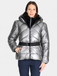 Kurtka Narciarska Damska Luhta Suukisvaara. Szare kurtki sportowe damskie Luhta, na zimę, s, bez wzorów, z futra, bez kaptura. Za 1,299.00 zł.