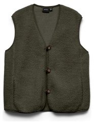 Vero Moda Kamizelka pluszowa w kolorze khaki rozmiar: XS. Brązowe kamizelki damskie Vero Moda, xs, bez wzorów, bez kaptura. Za 119.95 zł.