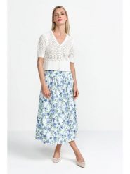 Rich & Royal Spódnica w kolorze biało-błękitnym rozmiar: 38. Niebieskie spódnice damskie Rich & Royal, bez wzorów, midi. Za 252.71 zł.