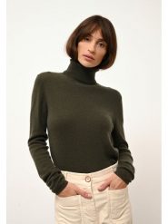 Just Cashmere Kaszmirowy sweter "Ava" w kolorze khaki rozmiar: XL. Brązowe swetry klasyczne damskie Just Cashmere, xl, z kaszmiru, bez kołnierzyka. Za 397.83 zł.