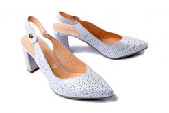 BIOECO BY ARKA 4150 2475 1661 biały, czółenka damskie. Szare czółenka damskie Bioeco by Arka, bez wzorów, bez obcasa. Za 272.93 zł.