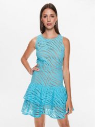 MICHAEL Michael Kors Sukienka codzienna MS381M48CT Błękitny Regular Fit. Niebieskie sukienki damskie MICHAEL Michael Kors, bez wzorów, z bawełny, bez ramiączek. Za 1,459.00 zł.