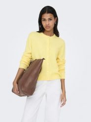 ONLY Kardigan "Simoni" w kolorze żółtym rozmiar: L. Żółte kardigany damskie Only, l, bez wzorów. Za 82.99 zł.