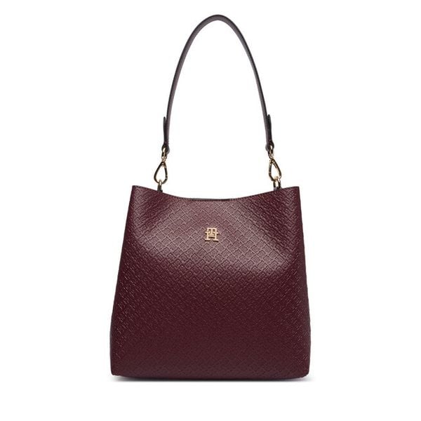 Torebka Tommy Hilfiger. Czerwone torebki klasyczne damskie Tommy Hilfiger, bez dodatków. Za 649.99 zł.