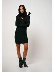 AUTHENTIC CASHMERE Kaszmirowa sukienka "Capelet" w kolorze ciemnozielonym rozmiar: S. Zielone sukienki damskie AUTHENTIC CASHMERE, bez wzorów, z kaszmiru, bez ramiączek. Za 369.84 zł.