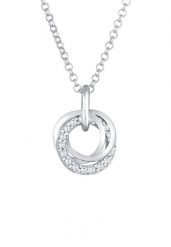 Elli Damski pierścionek z wisiorkiem w kształcie koła wysadzany kryształami cyrkonii wykonany ze srebra próby 925 Sterling Silver Naszyjniki 1 ct. Szare naszyjniki damskie Elli, z cyrkonią, srebrne. Za 328.09 zł.