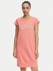 Liu Jo Beachwear Sukienka codzienna VA6212 JS003 Koralowy Regular Fit. Pomarańczowe sukienki damskie Liu Jo Beachwear, bez wzorów, z bawełny, bez ramiączek. Za 339.99 zł.