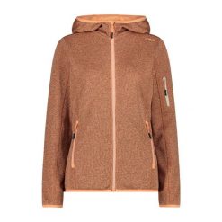 Bluza damska z kapturem CMP Knit-Tech. Brązowe bluzy damskie CMP, xs, bez wzorów, z kapturem. Za 307.35 zł.