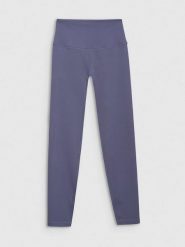 4F Legginsy sportowe w kolorze szarym rozmiar: XL. Szare legginsy damskie 4F, xl, bez wzorów, z materiału, z podwyższonym stanem, outdoorowe. Za 56.45 zł.