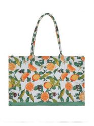 BLE Shopper bag w kolorze białym ze wzorem - 58 x 32 cm rozmiar: onesize. Białe shopper bag BLE, bez wzorów, z materiału, na ramię, bez dodatków. Za 56.45 zł.