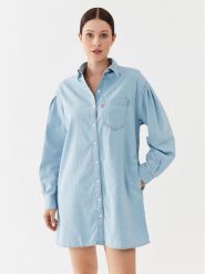 Levi's® Sukienka jeansowa Rhea A6743-0002 Błękitny Relaxed Fit. Niebieskie sukienki damskie bez wzorów, z bawełny, bez ramiączek. Za 289.99 zł.