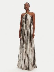 Elisabetta Franchi Sukienka letnia ABR4752E2 E84 Czarny Regular Fit. Czarne sukienki damskie Elisabetta Franchi, bez wzorów, z syntetyku, bez ramiączek. Za 3,399.00 zł.