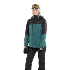 Kurtka snowboardowa damska Volcom Bolt Ins. Brązowe kurtki damskie Volcom, na zimę, s, bez wzorów, bez kaptura. Za 509.99 zł.