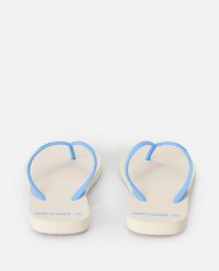 Japonki damskie Rip Curl Bondi Bloom. Niebieskie klapki damskie Rip Curl, bez wzorów, z materiału, bez obcasa, bez zapięcia. Za 69.99 zł.