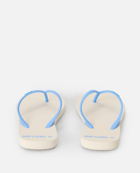 Japonki damskie Rip Curl Bondi Bloom. Niebieskie klapki damskie Rip Curl, bez wzorów, z materiału, bez obcasa, bez zapięcia. Za 69.99 zł.