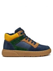 Geox Sneakersy J Theleven J46LDC 05422 C4248 M Granatowy. Niebieskie buty sportowe chłopięce Geox, ze skóry, bez zapięcia. Za 209.99 zł.