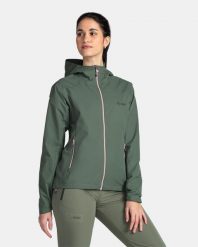 Damska kurtka outdooroowa Kilpi SONNA-W. Zielone kurtki sportowe damskie Kilpi, na jesień, bez wzorów, z materiału, z kapturem. Za 318.77 zł.