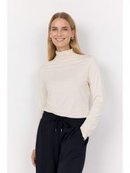 Soyaconcept Koszulka "Marica" w kolorze kremowym rozmiar: S. Brązowe bluzki damskie Soyaconcept, s, bez wzorów, bez kołnierzyka, bez ramiączek. Za 124.95 zł.