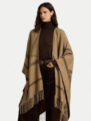 LAUREN RALPH LAUREN Ponczo 454P23618004 Brązowy jasny. Brązowe kardigany damskie Lauren Ralph Lauren, z syntetyku, bez kołnierzyka. Za 989.99 zł.