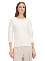 BETTY & CO Sweter w kolorze kremowym rozmiar: 46. Brązowe swetry klasyczne damskie Betty & Co, z bawełny, bez kołnierzyka. Za 130.99 zł.