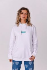Bluza z kapturem Retro OOSC. Zielone bluzy damskie OOSC, bez wzorów, z bawełny, z kapturem. Za 294.99 zł.