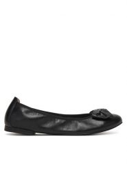 Caprice Baleriny 9-22111-46 Czarny. Czarne balerinki damskie Caprice, bez wzorów, ze skóry. Za 209.99 zł.