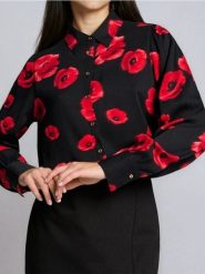 Koszula z wiskozy - czarny. Czarne koszule damskie Sinsay, l, bez wzorów, z wiskozy, bez kołnierzyka, bez ramiączek. Za 39.99 zł.