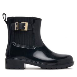 Kalosze Tommy Hilfiger. Czarne kalosze damskie Tommy Hilfiger, bez wzorów. Za 409.99 zł.