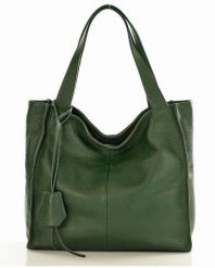 Torebka damska zielona MARCO MAZZINI s139c. Zielone shopper bag bez wzorów, ze skóry, na ramię, duże, bez dodatków. Za 379.05 zł.