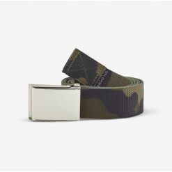 Pasek Solognac 100 camo. Zielone paski damskie SOLOGNAC, bez wzorów, z poliesteru. Za 44.99 zł.