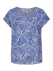 Sublevel Bluzka w kolorze niebiesko-białym rozmiar: S. Białe bluzki damskie Sublevel, s, bez wzorów, z wiskozy, klasyczne, bez kołnierzyka, bez ramiączek. Za 61.02 zł.