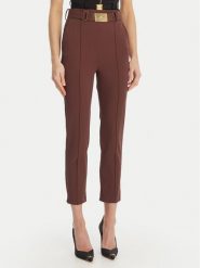 Elisabetta Franchi Spodnie materiałowe PA-132-61E2-V350 Brązowy Regular Fit. Brązowe spodnie materiałowe damskie Elisabetta Franchi, bez wzorów, z materiału. Za 1,489.00 zł.