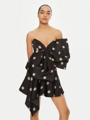 BARDOT Sukienka koktajlowa 59557DB1 Czarny Regular Fit. Czarne sukienki damskie Bardot, bez wzorów, z syntetyku, wizytowe, bez ramiączek. Za 539.99 zł.