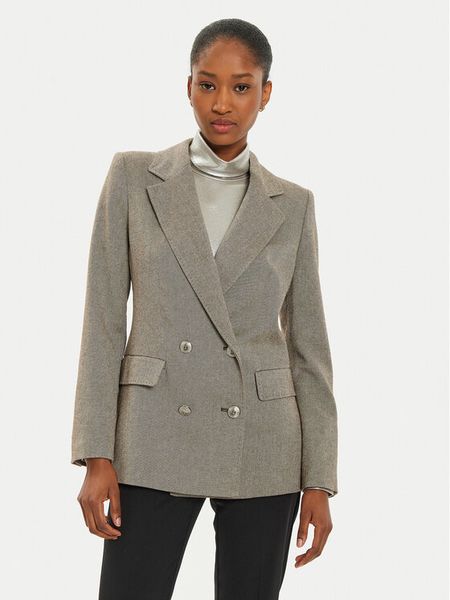 Marella Marynarka Nodo 2423046082 Brązowy Regular Fit. Brązowe marynarki i żakiety damskie Marella, bez wzorów, z syntetyku. Za 769.00 zł.