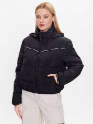 Tommy Jeans Kurtka przejściowa DW0DW16100 Czarny Regular Fit. Czarne kurtki damskie Tommy Jeans, xl, bez wzorów, z jeansu, bez kaptura. Za 659.99 zł.