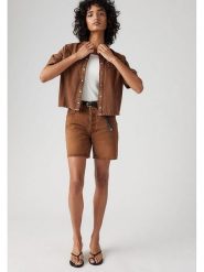 Levi's Szorty w kolorze jasnobrązowym rozmiar: W28. Brązowe szorty damskie Levi's, z aplikacjami, z bawełny. Za 134.85 zł.