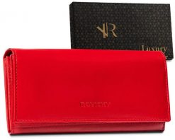 Portfel skórzany Rovicky R-RD-35-GCL Red czerwony. Czerwone portfele damskie ROVICKY, bez wzorów, ze skóry. Za 85.99 zł.